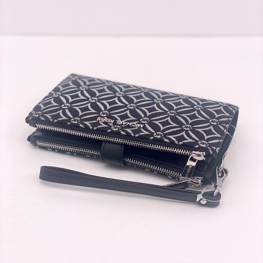 Michael Kors Black and Silver Wallet Wristlet - Picture 8 of 9